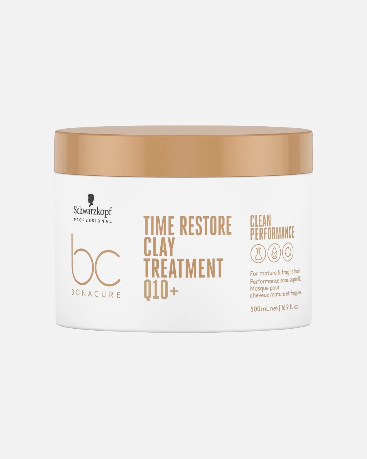 Schwarzkopf Professional maska za lase BC BONACURE Q10 Time Restore Clay Treatment - 500 ml