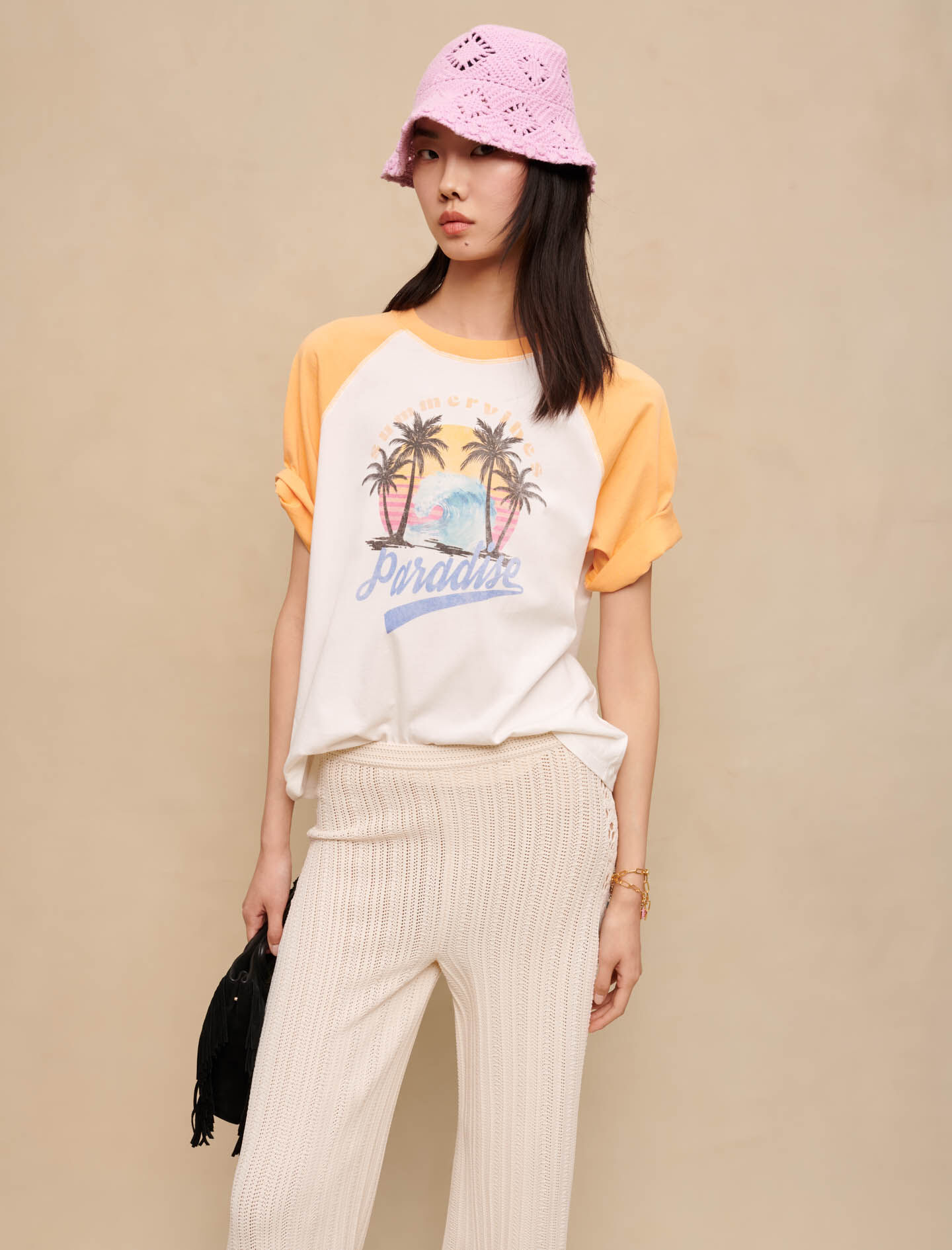 Tricou Paradise-Ecru