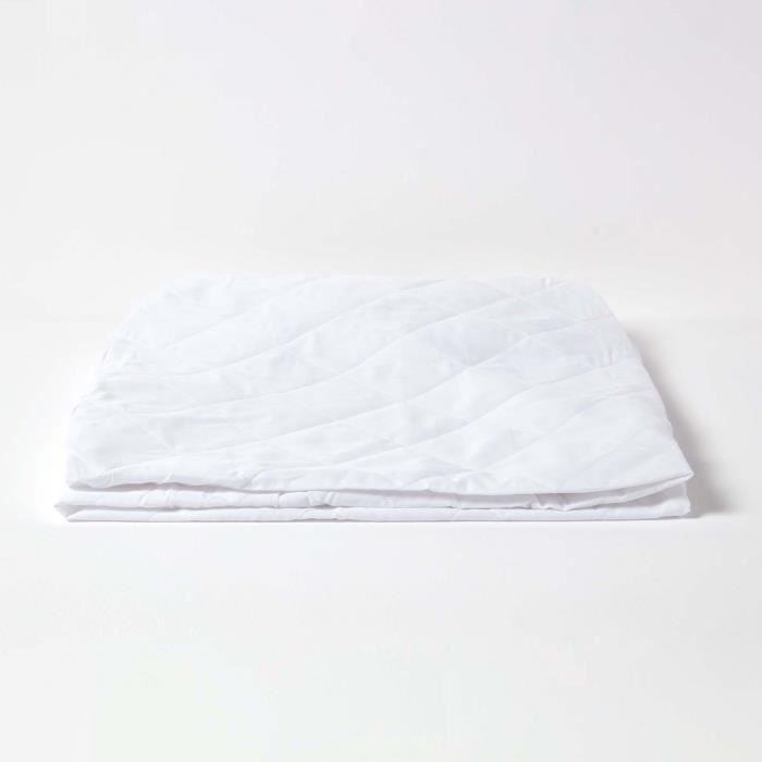 Protège matelas - HOMESCAPES - 120 x 190 cm - Hypoallergénique - Lavable - Confortable