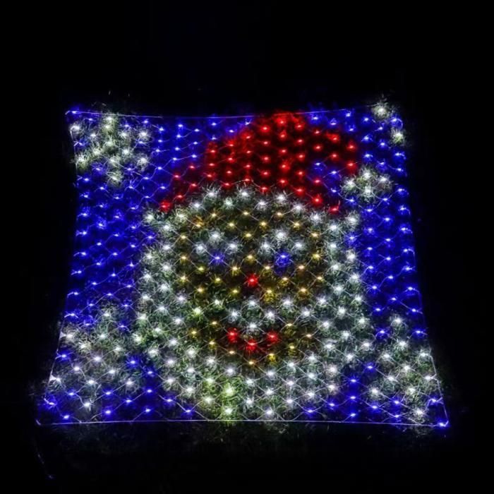Red de luces LED para exteriores para fiestas, Halloween, Navidad, banderas, iluminación técnica, decoración, red de pesca
