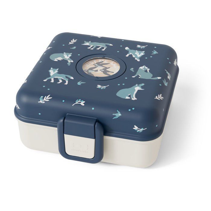 Children's Sandwich Box - MONBENTO - Lids included - BPA Free - Snacky Wolf