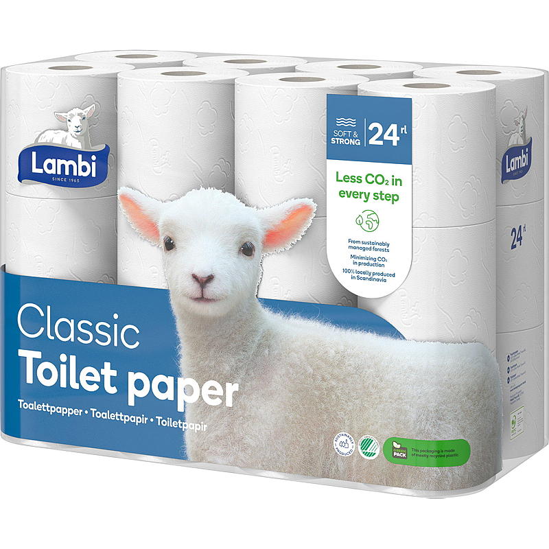 Lambi Toiletpapir 24-pak hvid Lambi