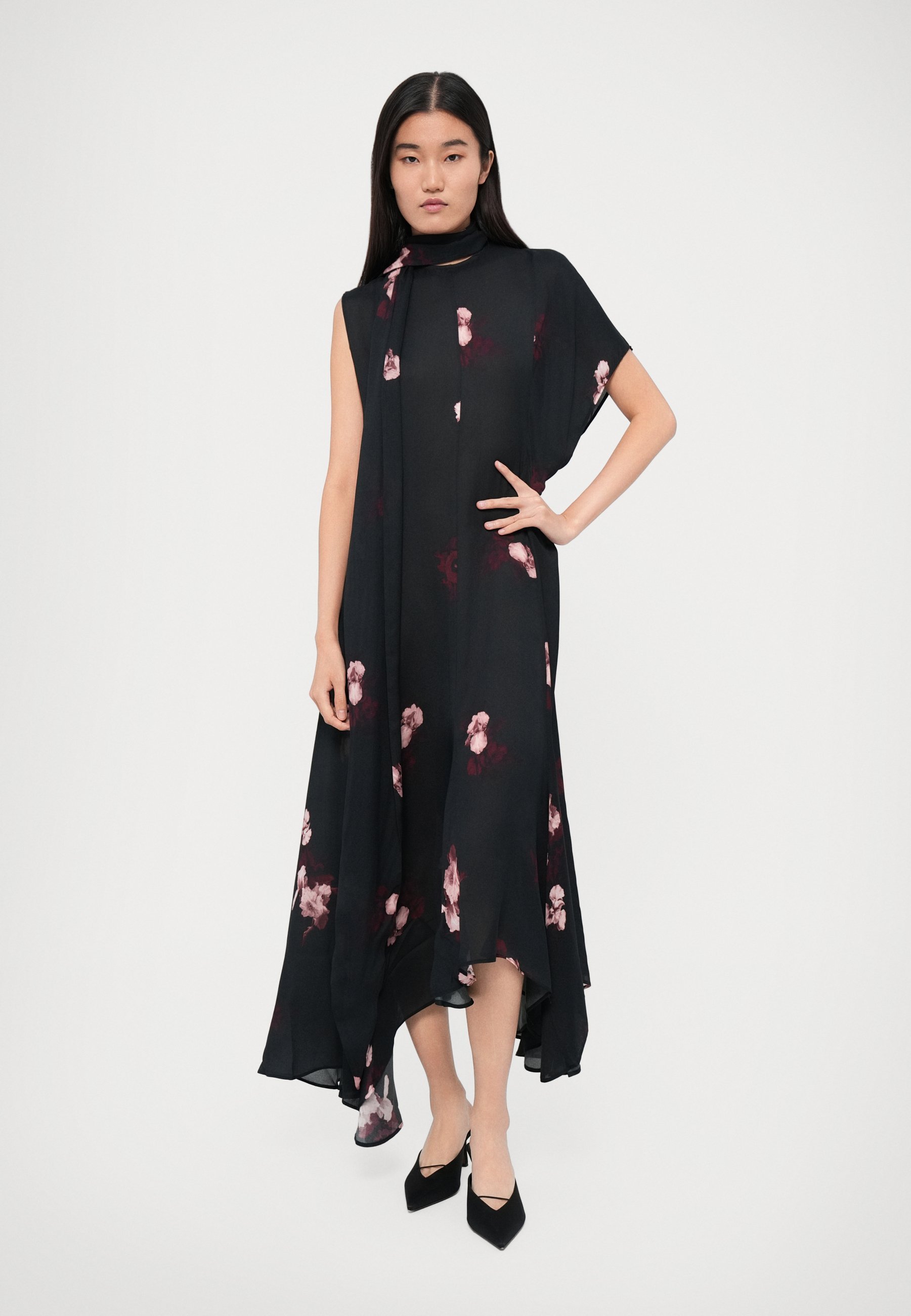 Rodebjer LOTTA BOUQUET - Maxikleid - Dunkelviolett/Schwarz