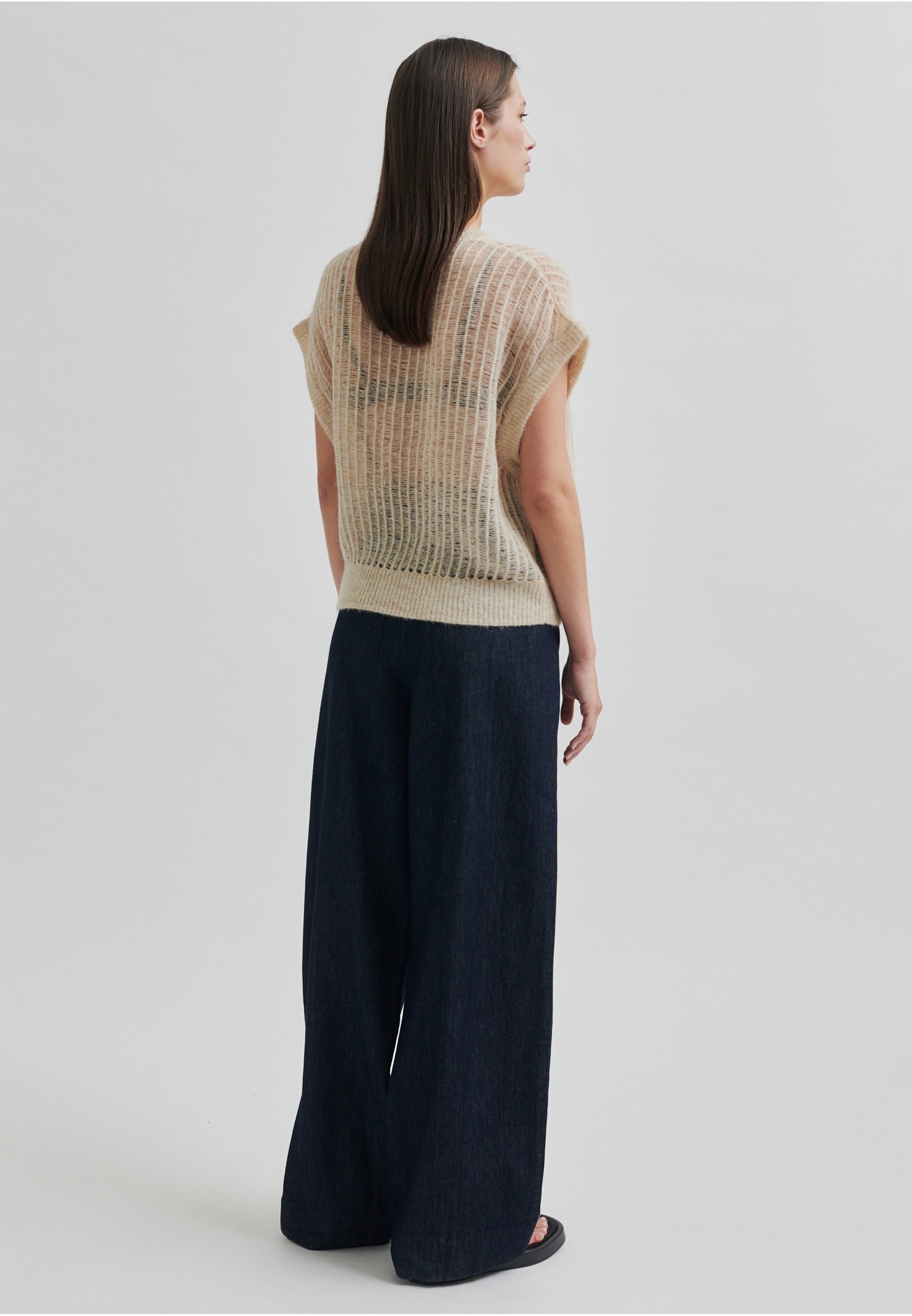 Second Female ALLUET - Jeansy o luźnym kroju - ciemnoniebieski denim