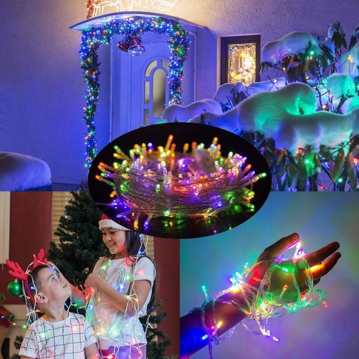 1 Guirlande lumineuse,30M 300 LEDs,Multicolore,8 Modes,IP65,Pour Jardin,Terrasse,Noël .
