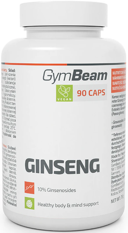 Kapsule s doplnkom stravy GymBeam Ginseng pre duševnú pohodu