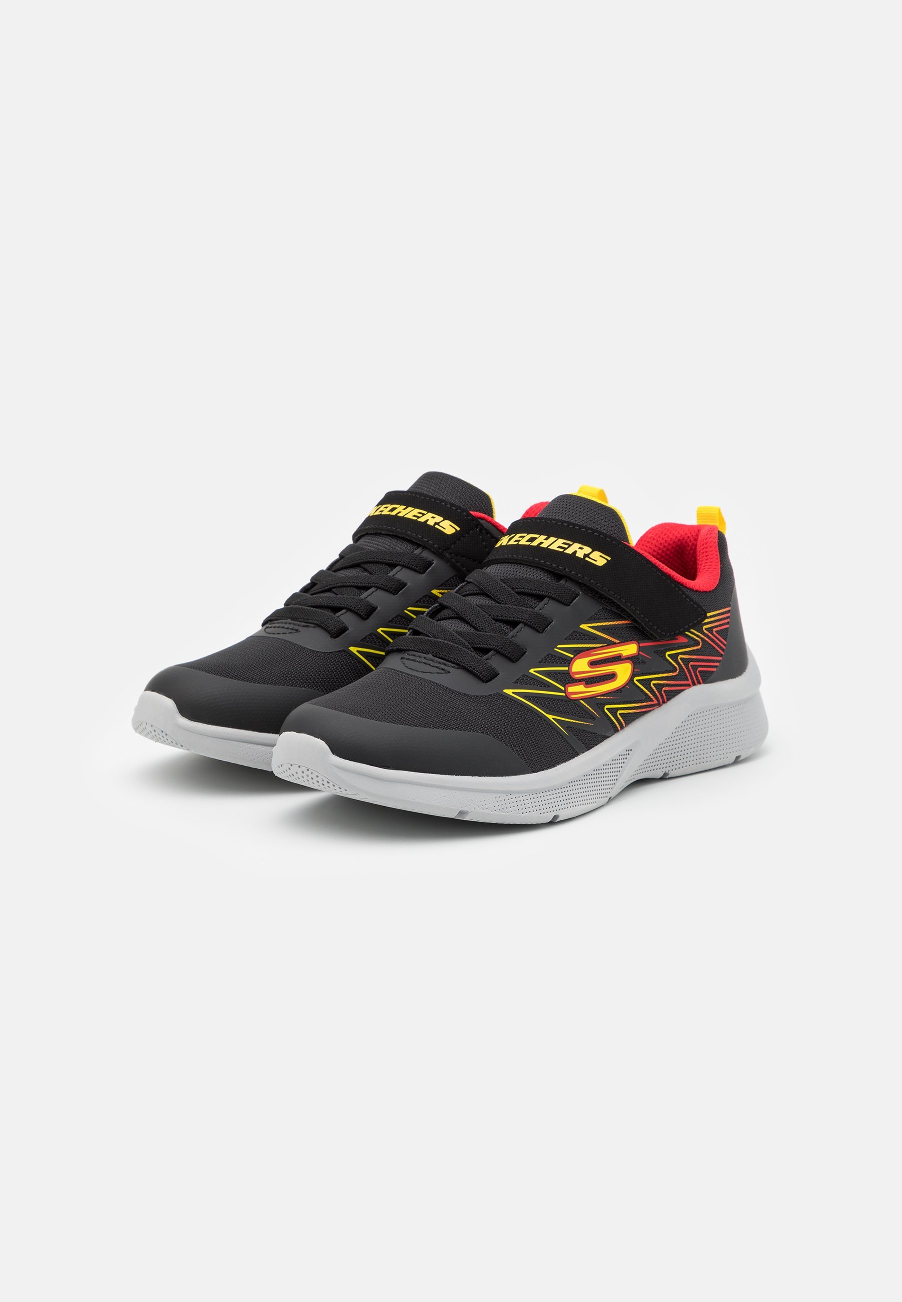 Skechers MICROSPEC - Sneakers - zwart/rood/geel