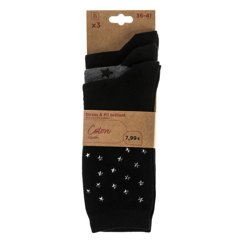 Calcetines y medias negras para mujer