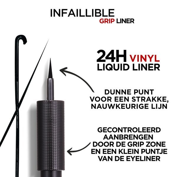 L'Oréal Paris Infaillible Grip Vinyl šķidrais melns acu zīmulis<br>3ml