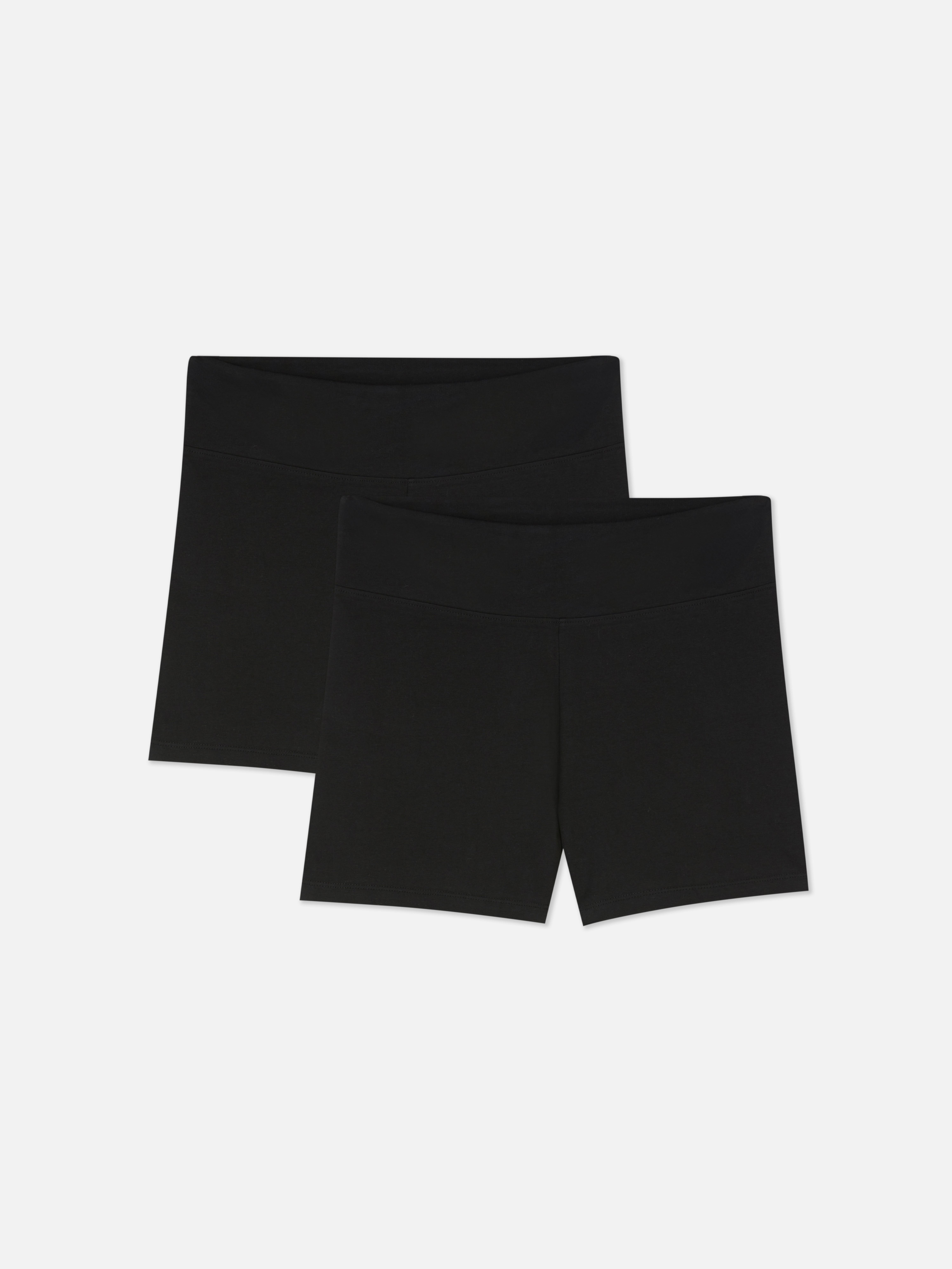 Pantaloni scurți de yoga cu talie înaltă, set de 2 Un set de doi pantaloni scurți de yoga pentru a-ți pune în valoare statul în cap