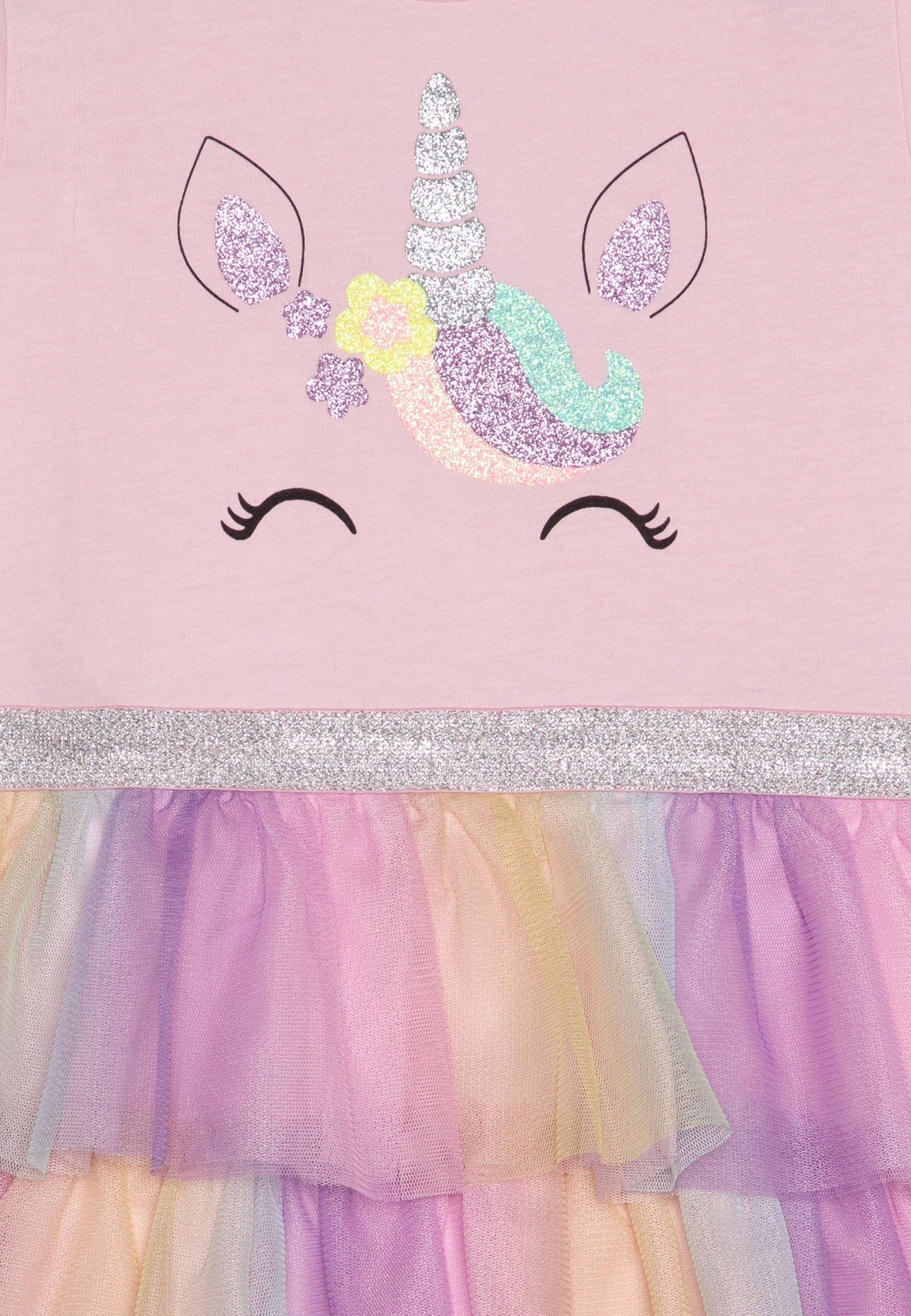 Robe Lindex à motif licorne - Robe jersey - rose clair