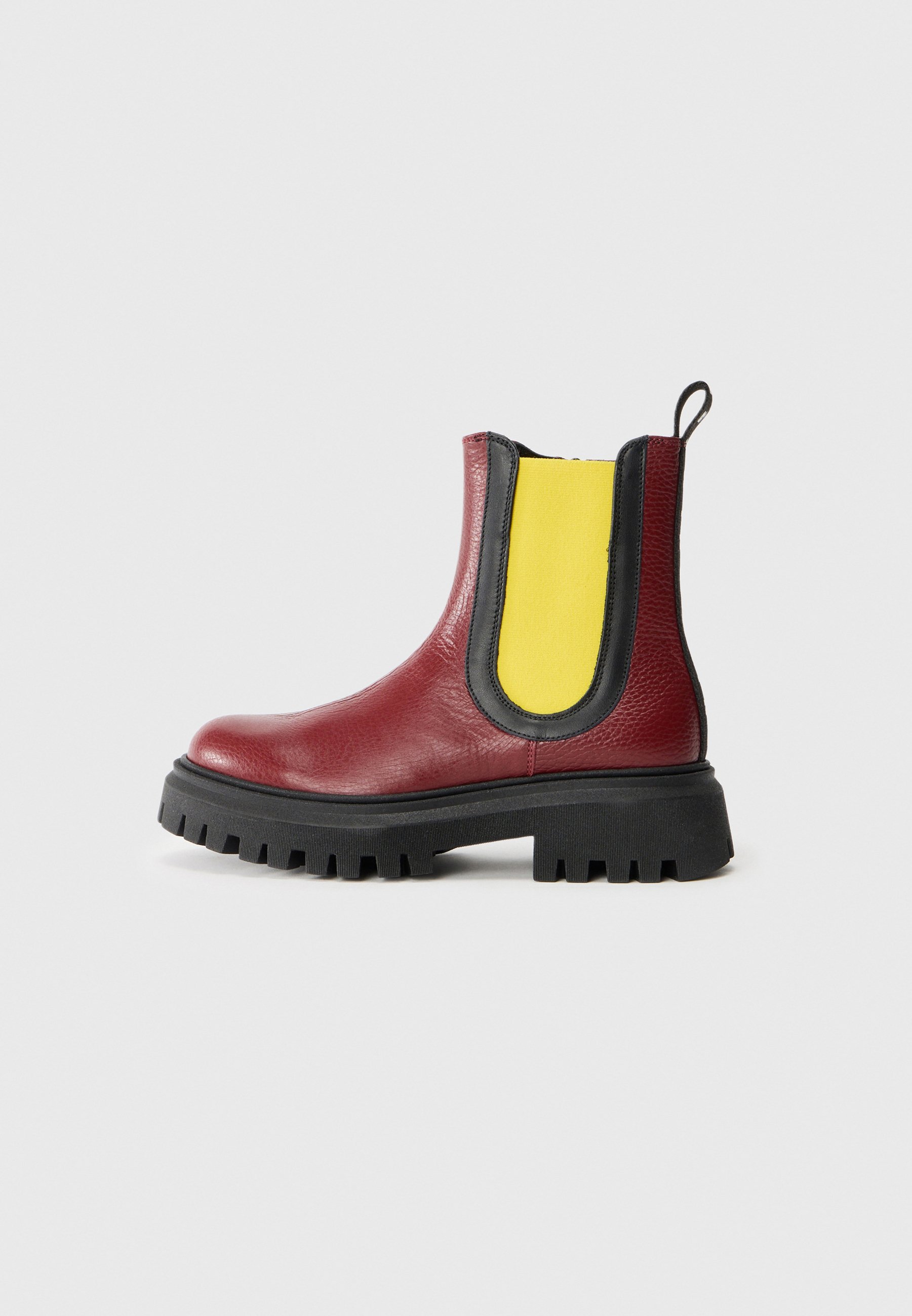 Marni UNISEX - Enkellaarsjes - donkerrood/zwart/geel