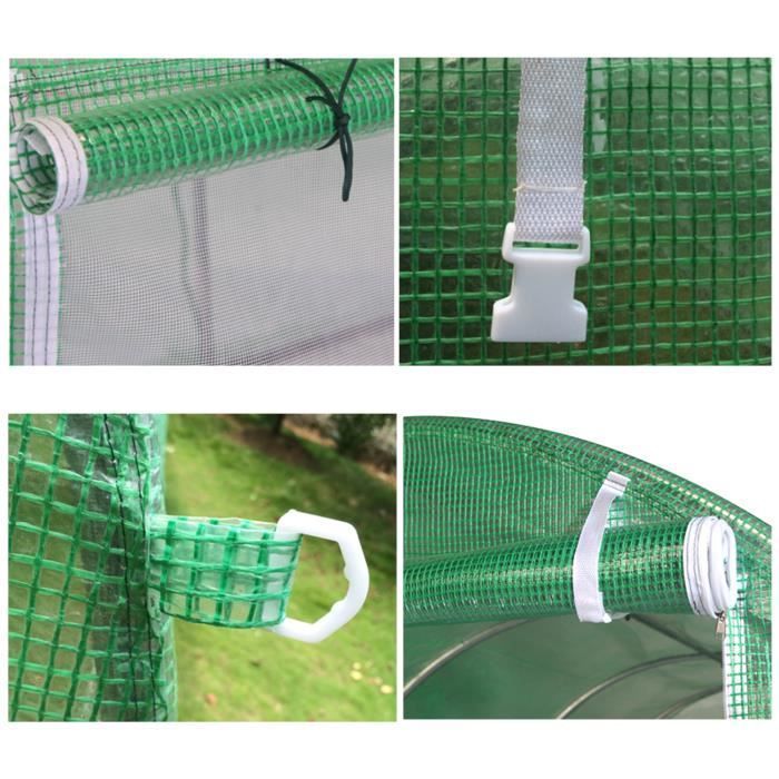 Serre de Jardin - PE armé - 24m² - Vert - Protection anti-UV