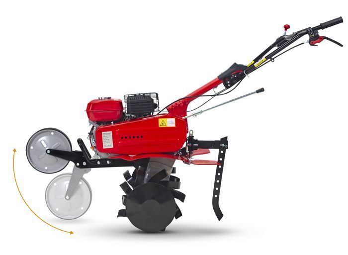 Motocultor de gasolina MW Tools MFR750B de 7 CV con transmisión por correa, 3 velocidades y ancho de trabajo de 55 y 75 cm.