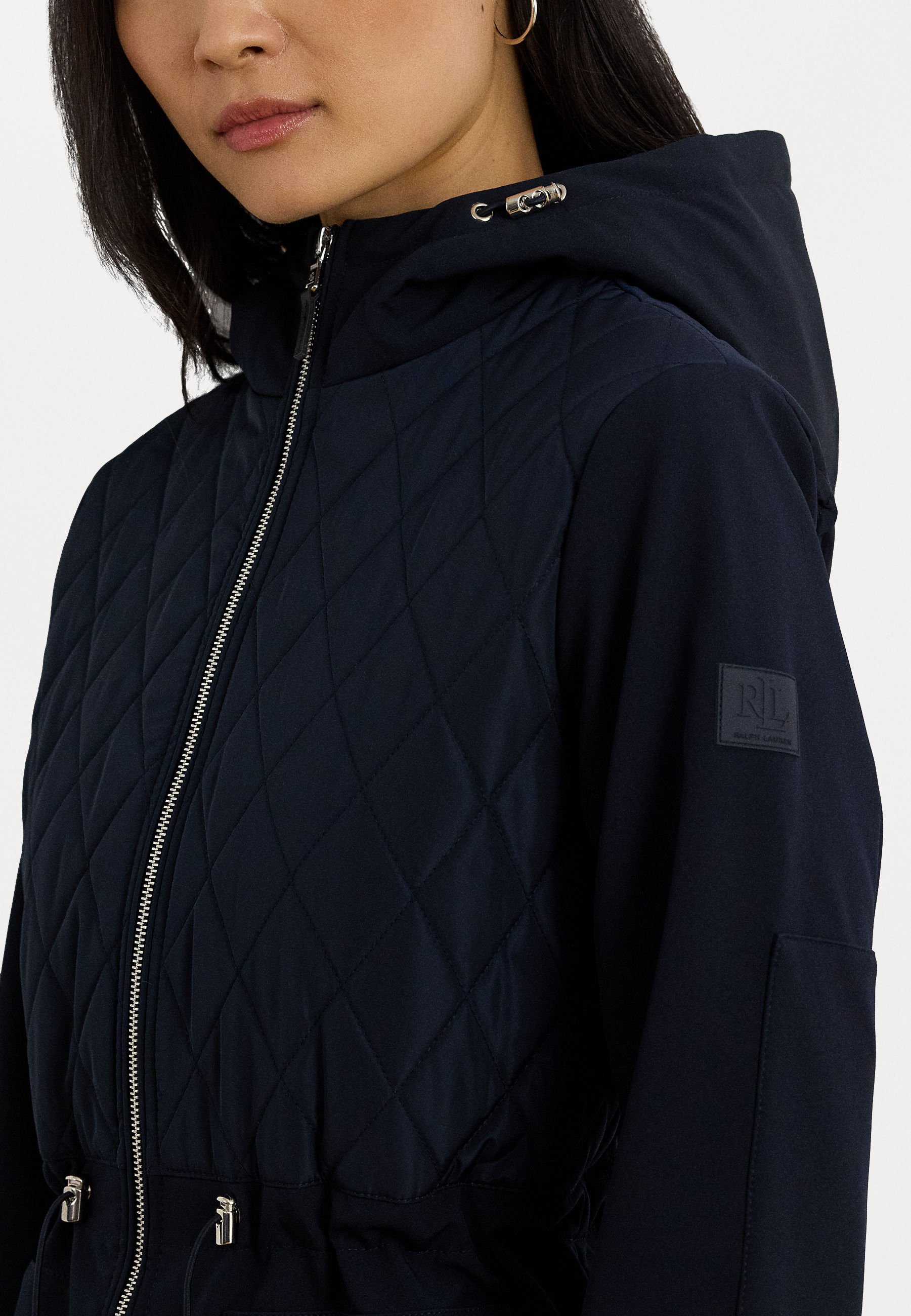 Veste matelassée à capuche et col montant Lauren Ralph Lauren Petite - Parka - marine
