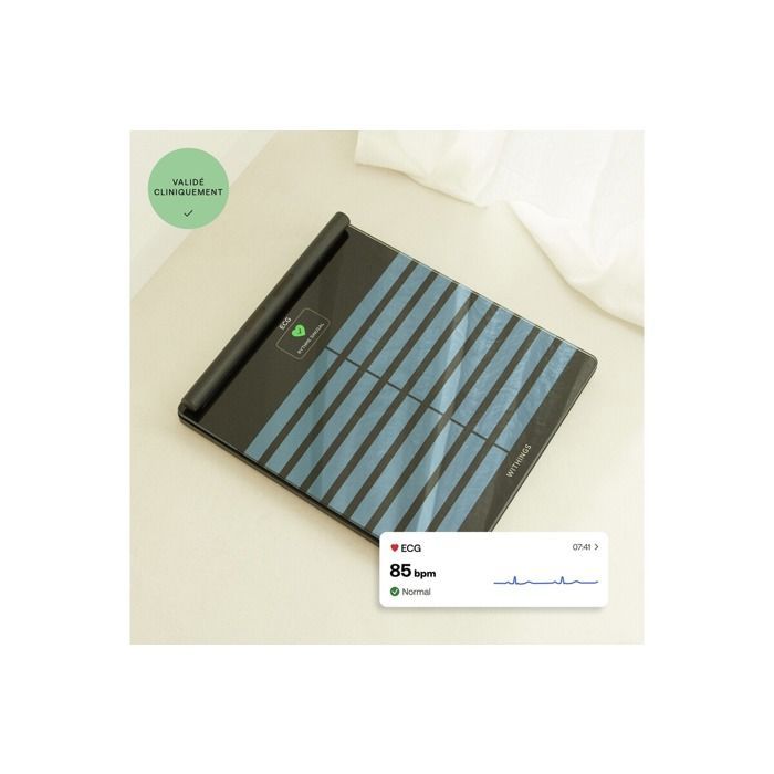 Withings Connected Scale – Körperscan – Schwarz – 180 kg – Gewichtsmessung und erweiterte Gesundheitsfunktionen