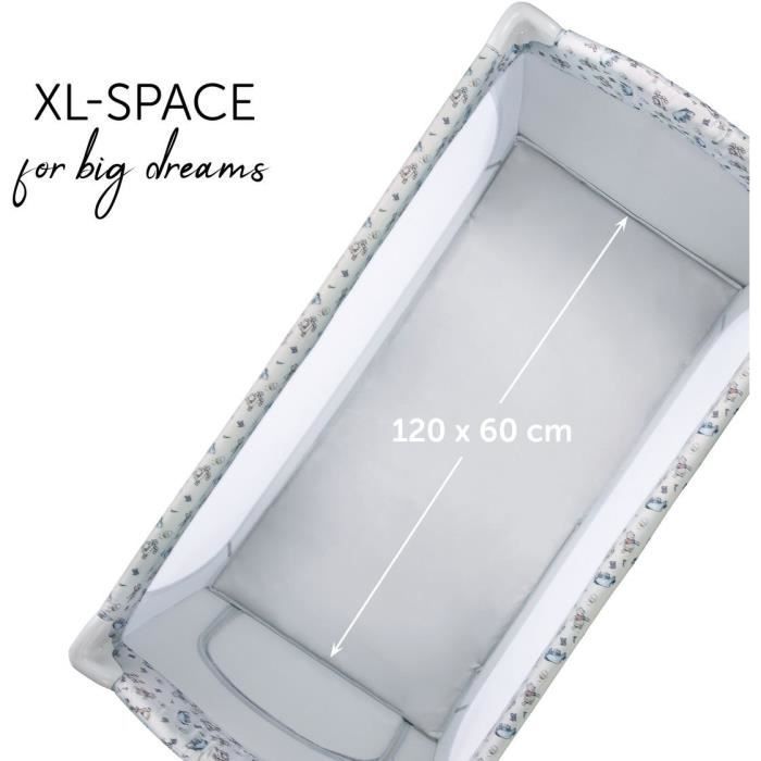 Lit de voyage - HAUCK - SLEEP N PLAY GO PLUS - 60 x 120 cm - Dès la naissance - Pliable - Roulettes - Pooh Exploring