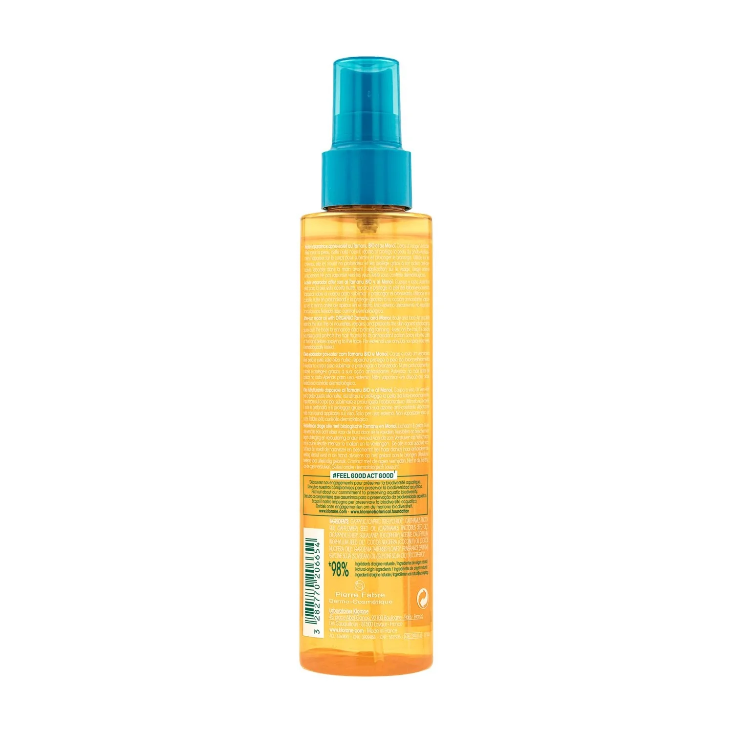 Polysianes Olio Ristrutturante Doposole con Tamanu BIO e Monoï - Olio corpo doposole, Doposole viso