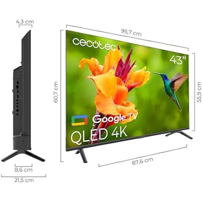 Smart TV QLED - CECOTEC - 43 pulgadas - 4K UHD - Dolby Vision - HDMI 2.1