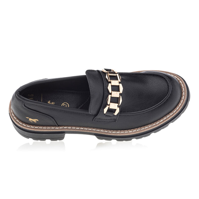 Svarta loafers/båtskor för kvinnor