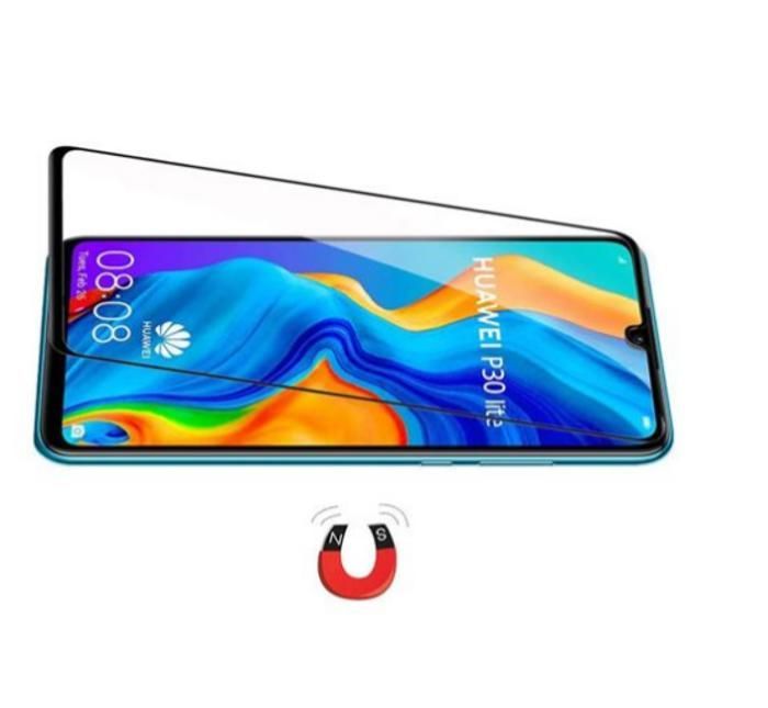 protectores de pantalla de vidrio templado para HUAWEI P30 LITE. Protector de pantalla negro de cobertura total - Ultra resistente a los arañazos, dureza 9H.
