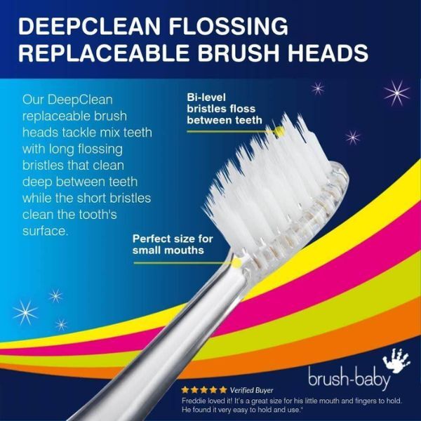 Brush Baby KidzSonic® Ersatzbürstenköpfe ab 3 Jahren (4er-Pack)