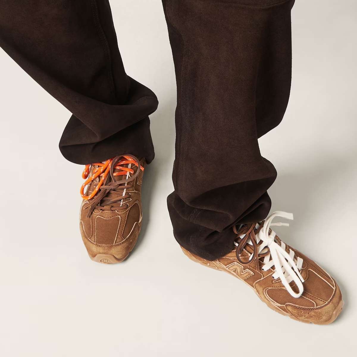 New Balance X Miu Miu 530 SL suede sneakers Cinnamon