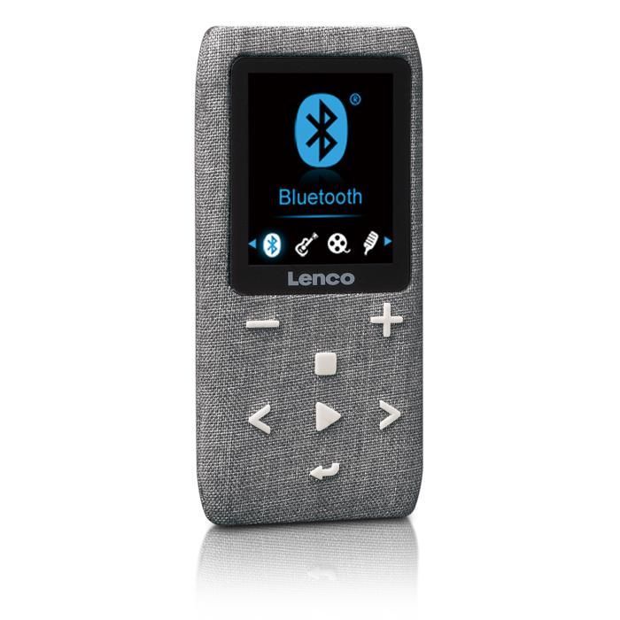 Lenco Xemio-861GY - Lecteur MP3/MP4 avec Bluetooth® et carte micro SD de 8 Go - Gris