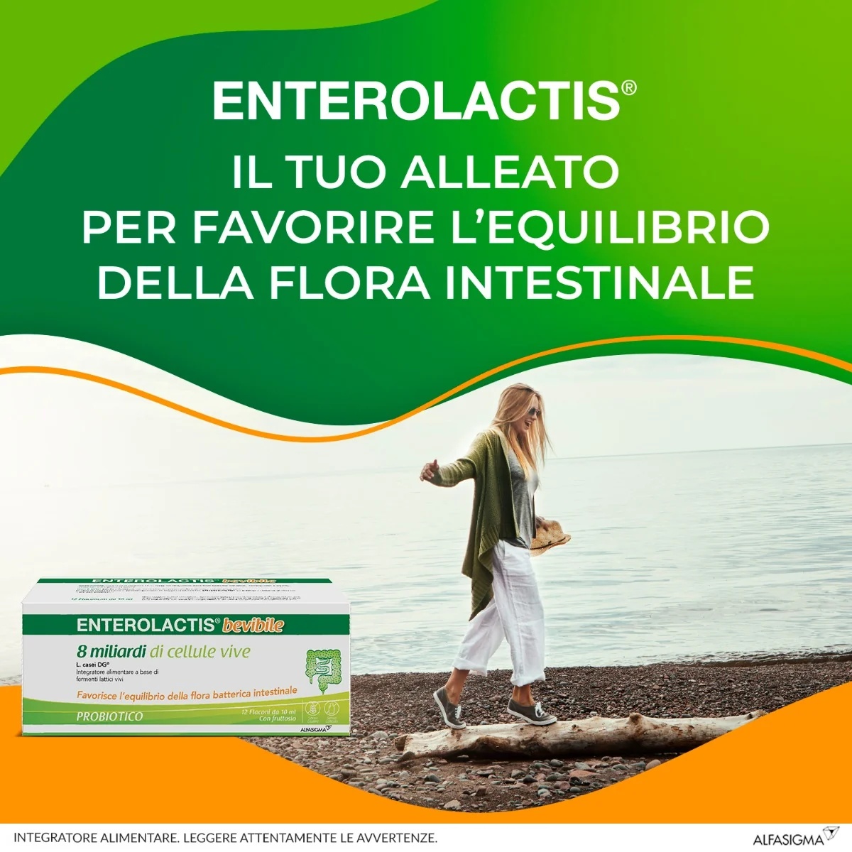 ENTEROLACTIS Boisson Enterolactis 12 bouteilles x 10 ml Complément alimentaire à base de ferments lactiques