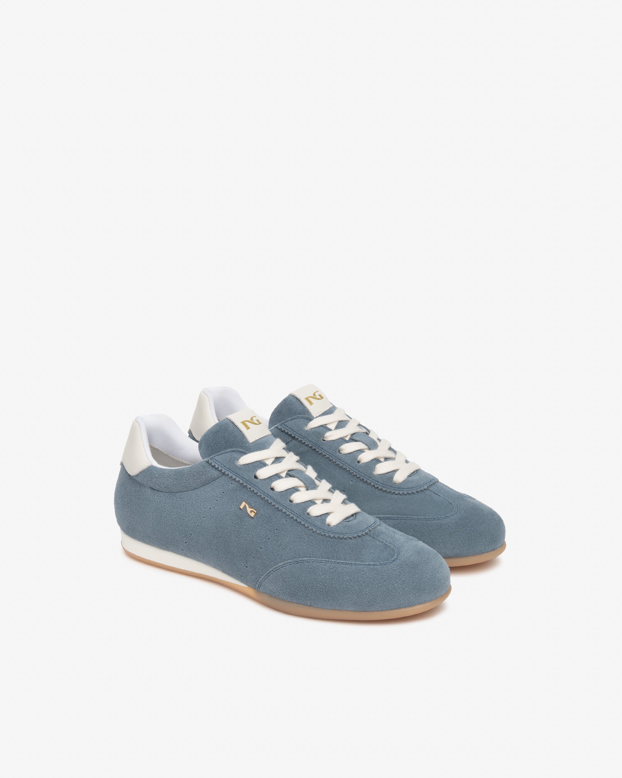  Damen-Sneaker aus Wildleder und Leder
