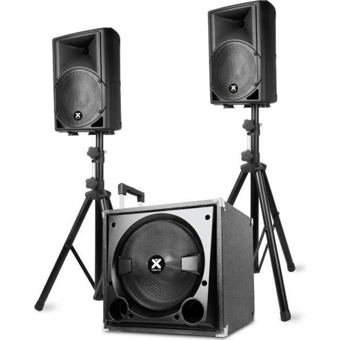 Vonyx VX800BT Triphonic Speaker System - 800W Subwoofer - Bluetooth/USB/SD/AUX