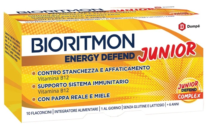 DOMPÉ Bioritmon Energy Defend Junior 10 flessen tegen vermoeidheid en uitputting