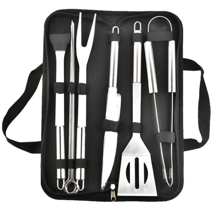 Utensilios de acero inoxidable para barbacoa - Juegos de utensilios para barbacoa - Accesorios para barbacoa - Tenedores para barbacoa
