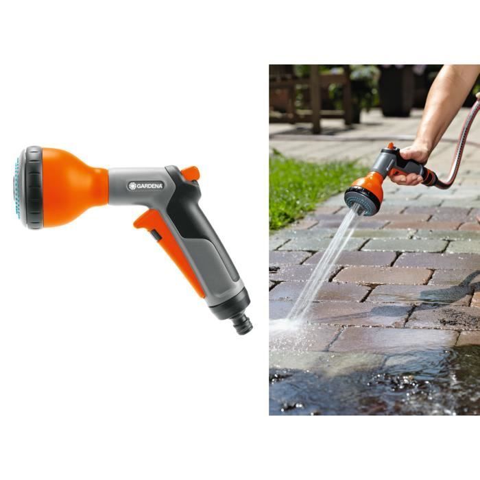 Pistola multiusos GARDENA Classic – Protección anticongelante – Sistema original GARDENA – Múltiples boquillas – 2 años de garantía