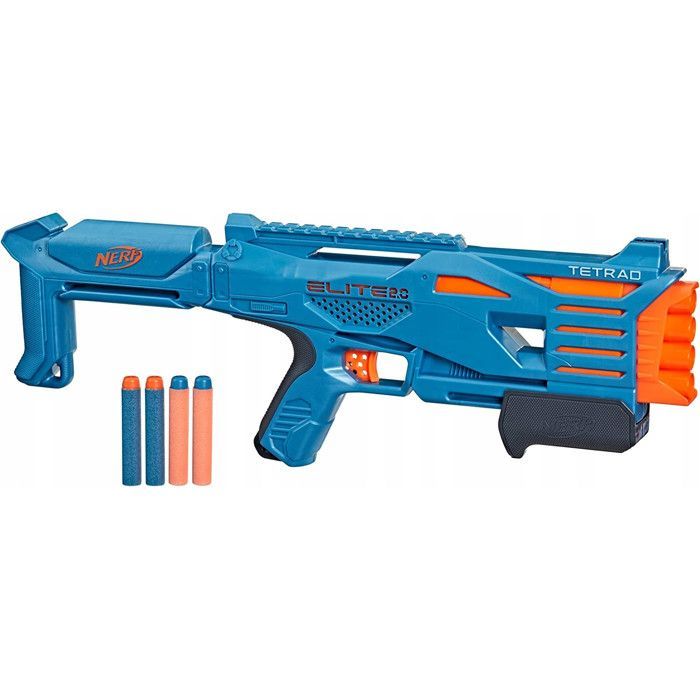 Nerf - Jouet Blaster Elite 2.0 Tetrad Qs-4 Nerf