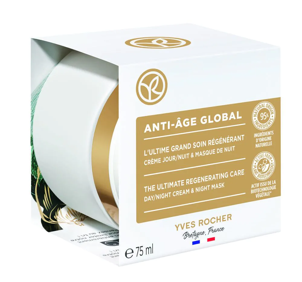 Yves Rocher Anti-Age Global Przeciwzmarszczkowy krem regenerujący na dzień i na noc & maska