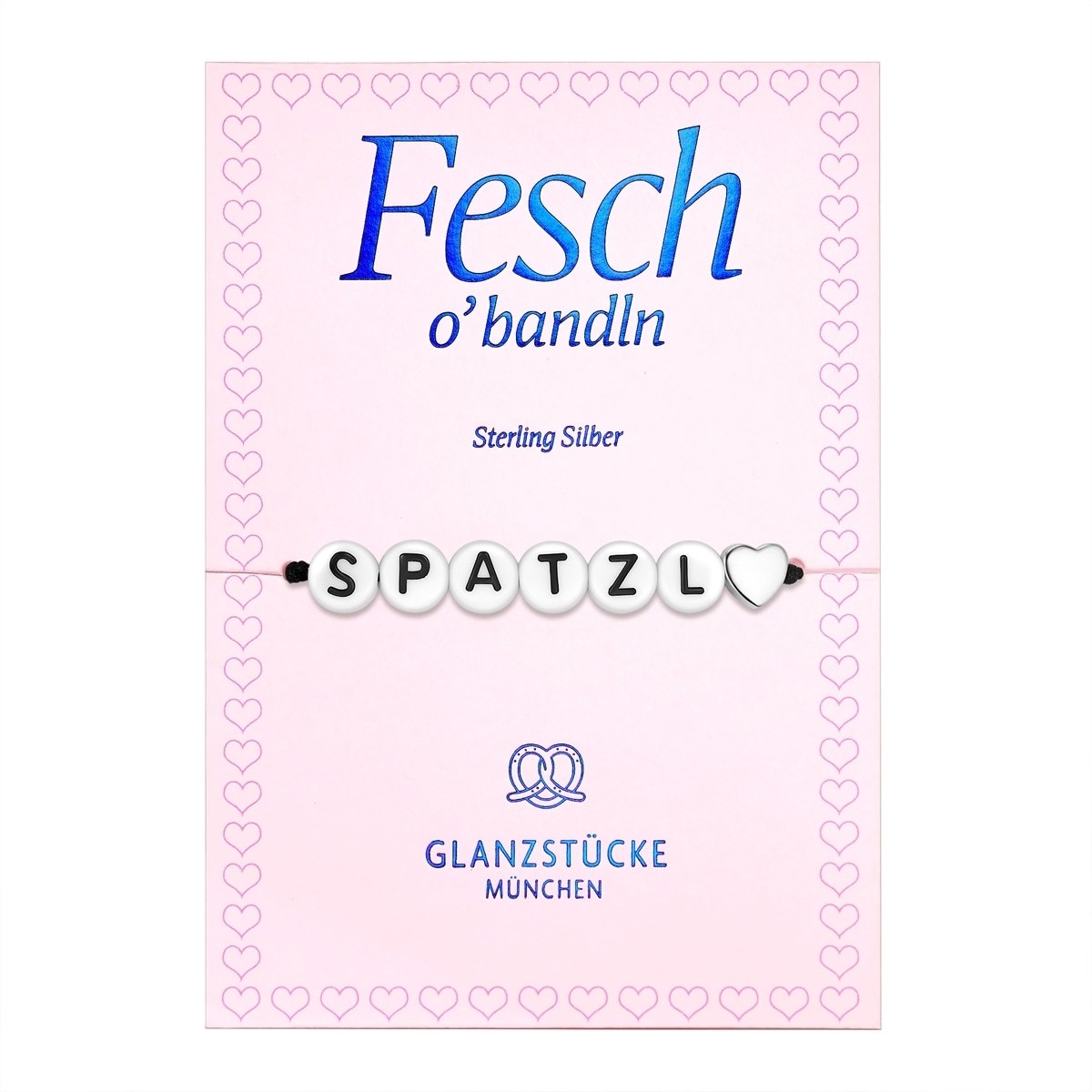 Zapestnica Glanzstücke München Srce/SPATZL iz srebra v srebrni barvi - 15,0 - 22,0 cm, prilagodljiva