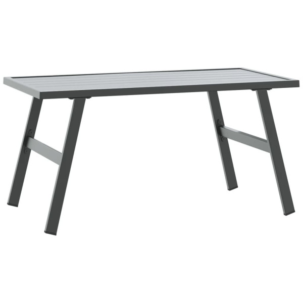 Stolik kawowy do ogrodu, czarny, 90x45x35 cm, malowana stal