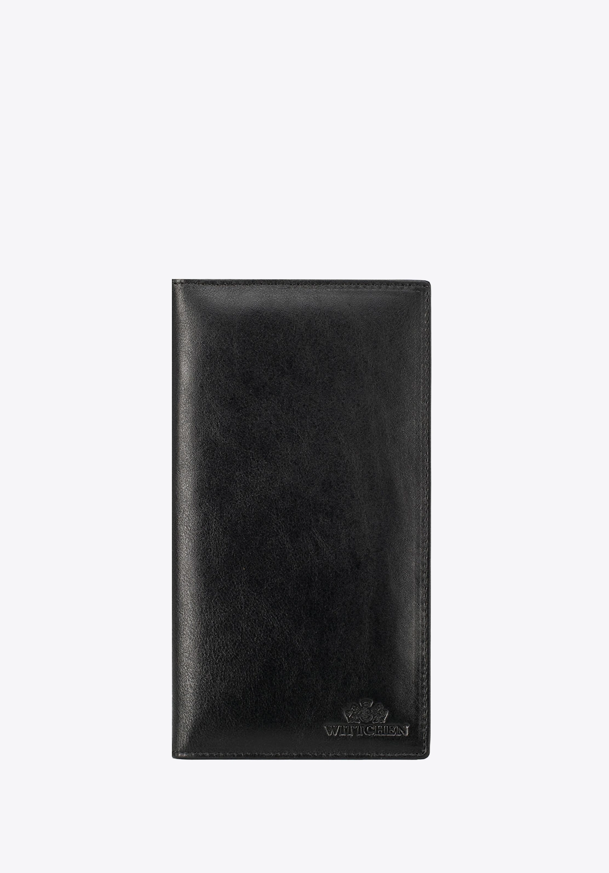 Etui na paszport ze skóry proste czarne