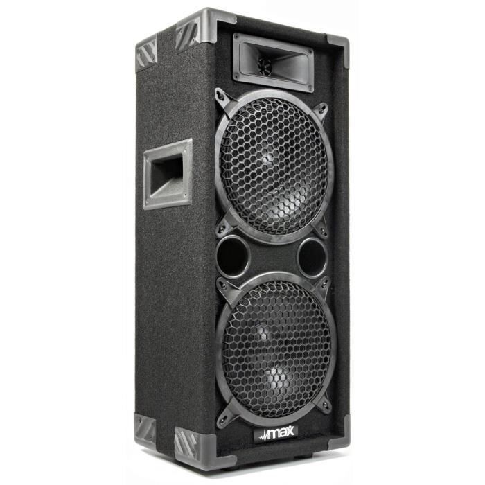 Kit sono DJ - FENTON - MAX28 - Amplificateur Bluetooth 1600W - Double woofer 8 pouces - Télécommande incluse