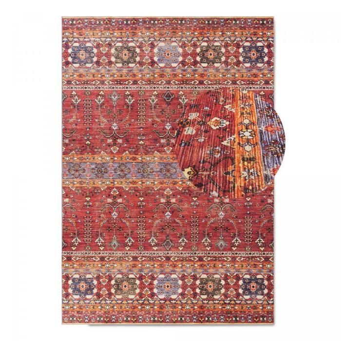 Living room rug 60x120 LYN11 Vintage A Red, easy to care for
