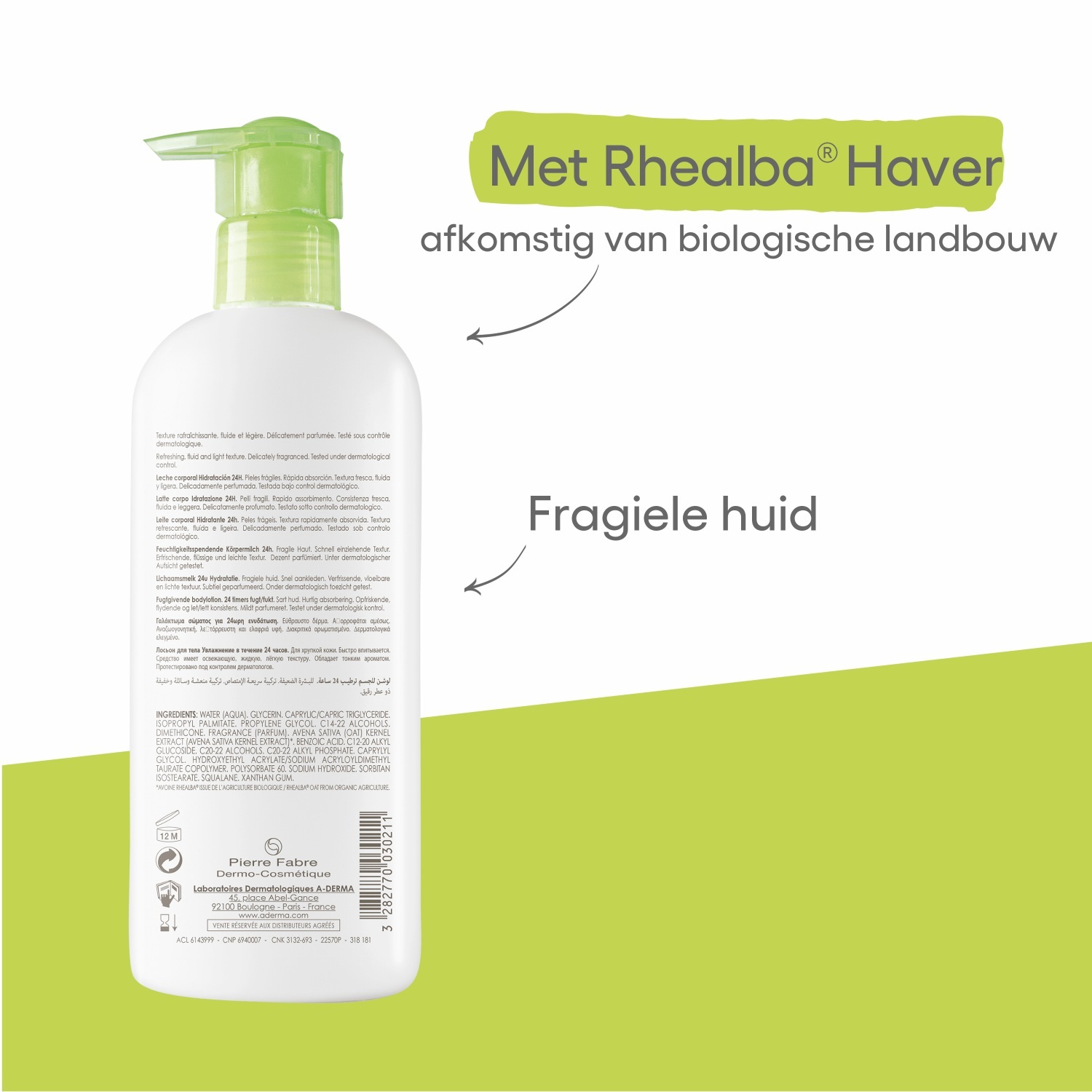 A-DERMA kūno losjonas 24 valandų drėkinamoji priežiūra - 400 ml