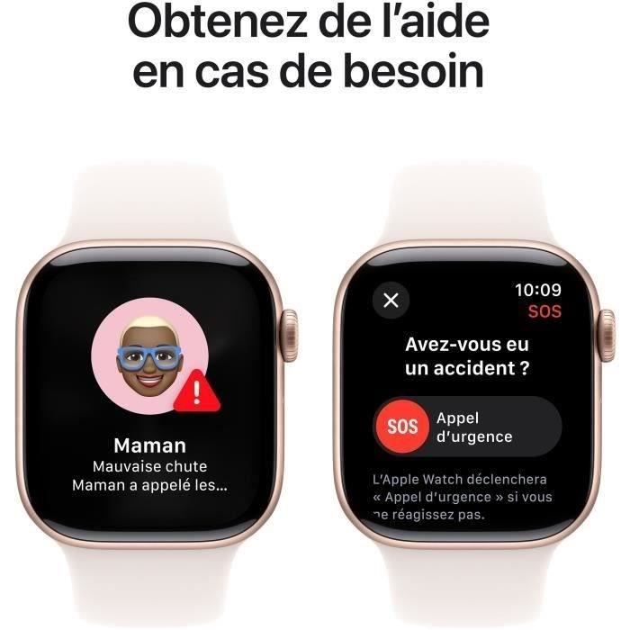 Apple Watch Series 10 GPS + Cellular - 42 mm - Aluminio oro rosa - Correa rosa claro M/L (2024) - Reacondicionado - Buen estado