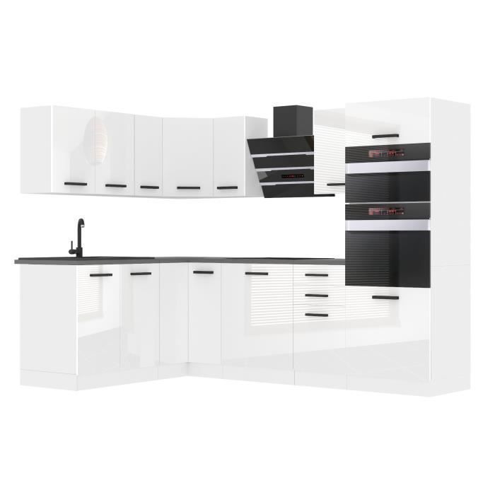 Cucina completa - B BELINI GROUP - MELANIE - Bianco lucido - Design contemporaneo - 360x60 cm