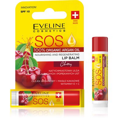 Eveline SOS Lip Balm Nourishing Cherry Bálsamo Protetor Labial 4.5 ml 4.5 ml