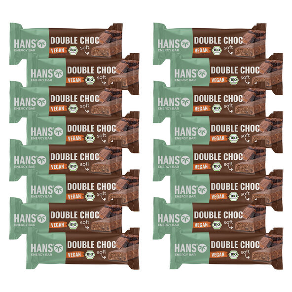 Vegane Bio Havrebar, Dobbel Sjokolade, 16er-sett (16 x 35 g = 560 g)