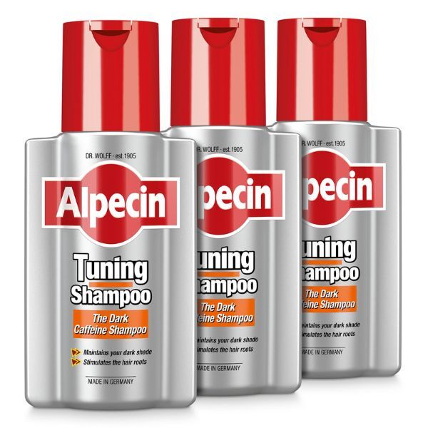 Alpecin Tuning šampon 3x 200ml | Zachovává přirozenou barvu | Vlasy | Superdrug