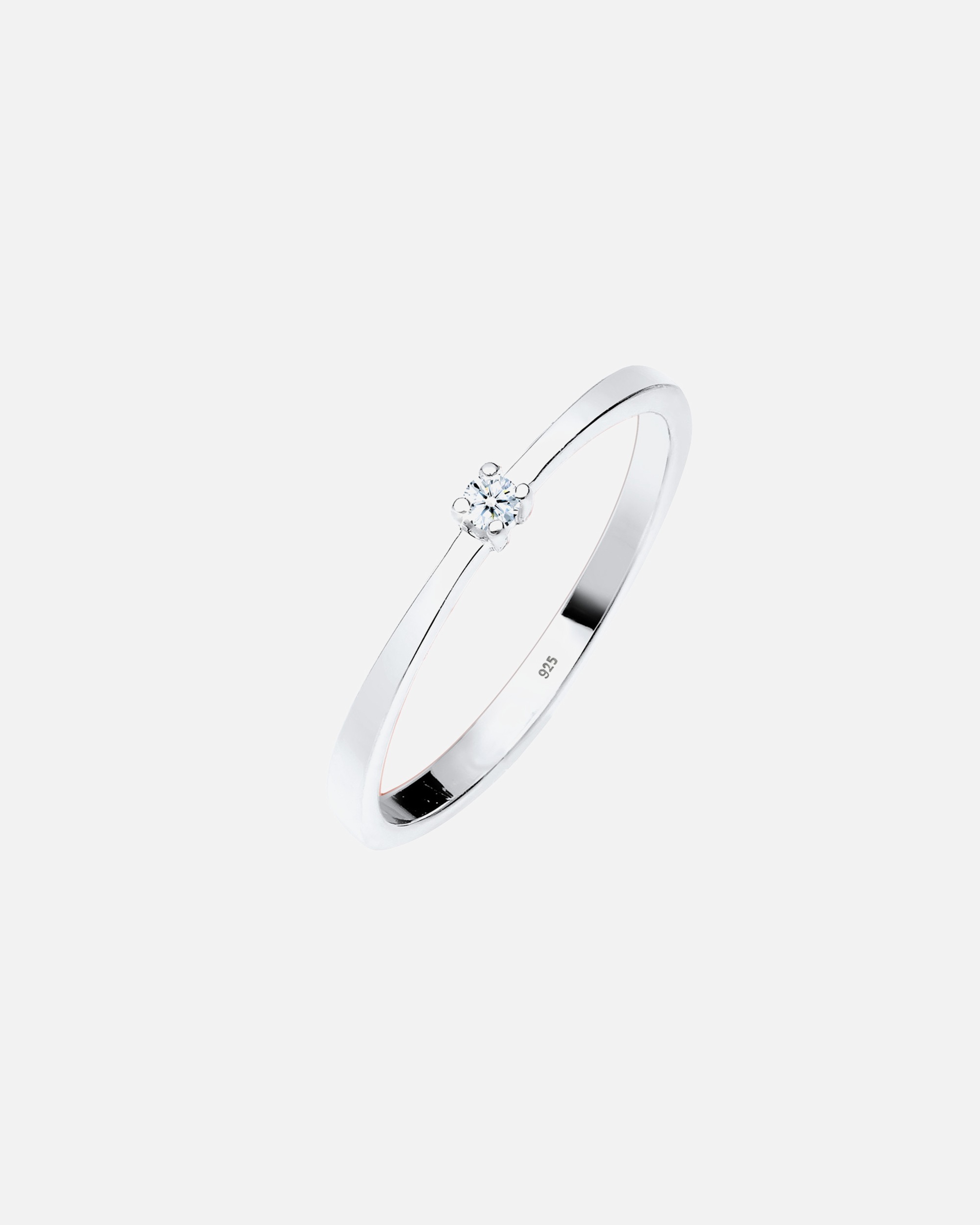 Elli DIAMONDS Femme Classique avec un Diamant (0,03 ct) en Argent Sterling 925