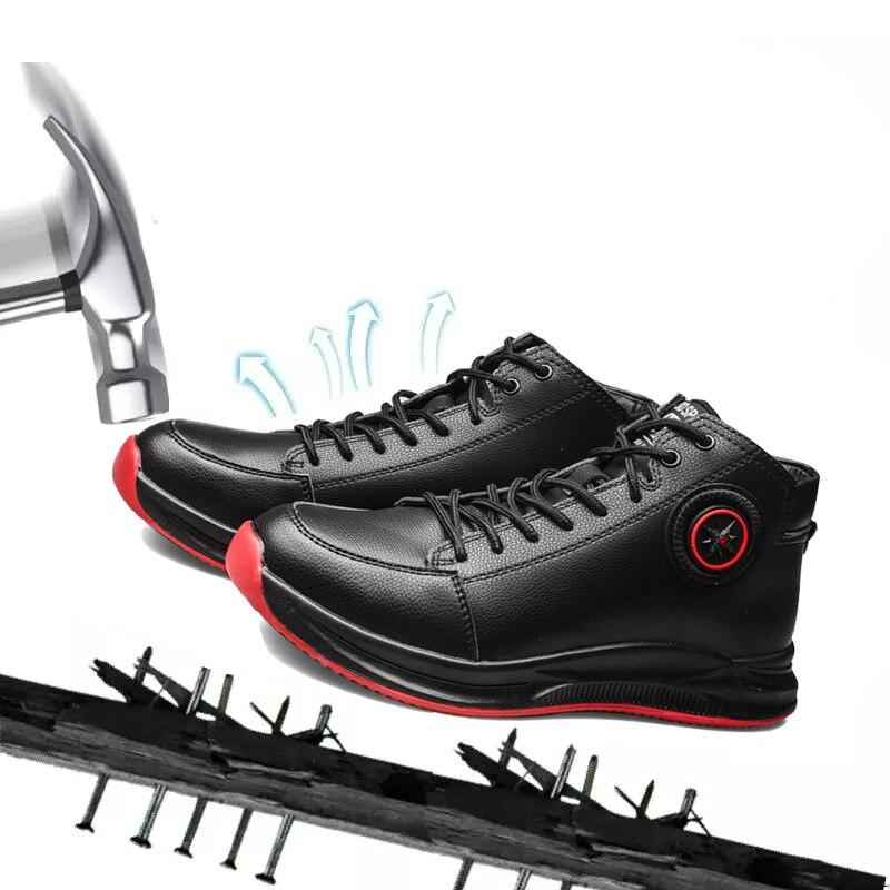 Chaussures pour hommes : les nouvelles bottes Martin montantes, chaussures de sécurité résistantes aux chocs et aux perforations, style décontracté et tendance.