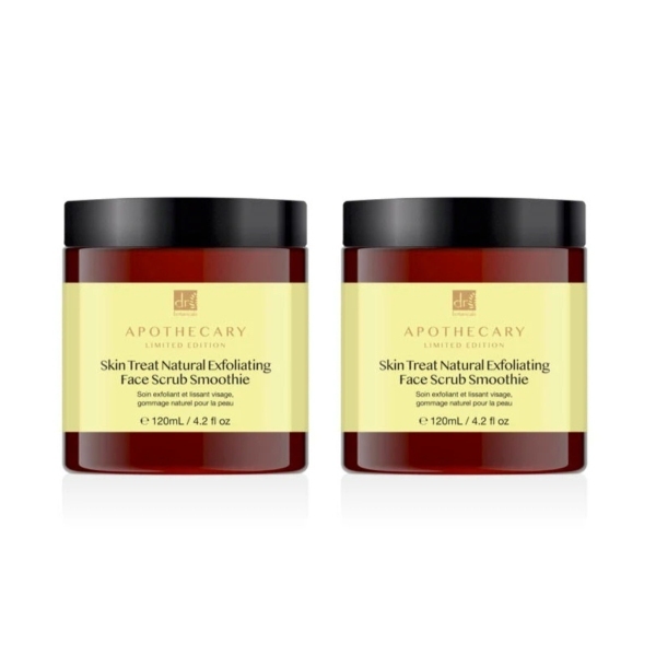 Dr Botanicals Scrub viso esfoliante, confezione doppia da 2 x 120 ml